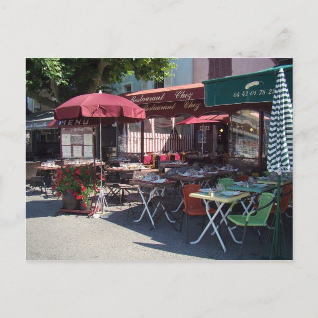 Café Life in Frankreich Postkarte (Vorderseite)