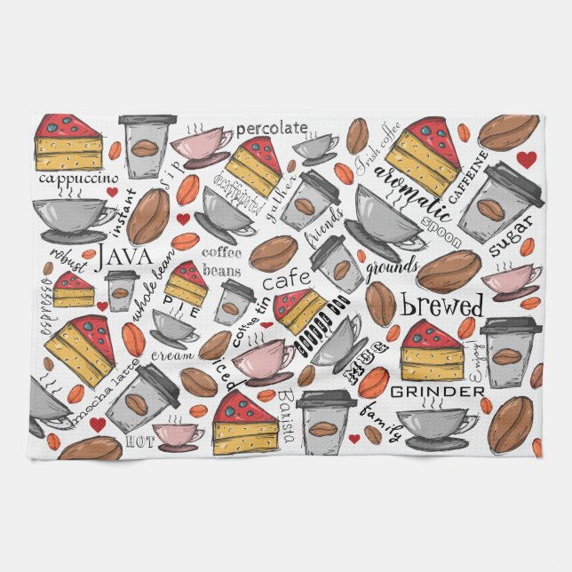 Café Lover Café Shop ou Café Serviette de cuisine (Horizontal)