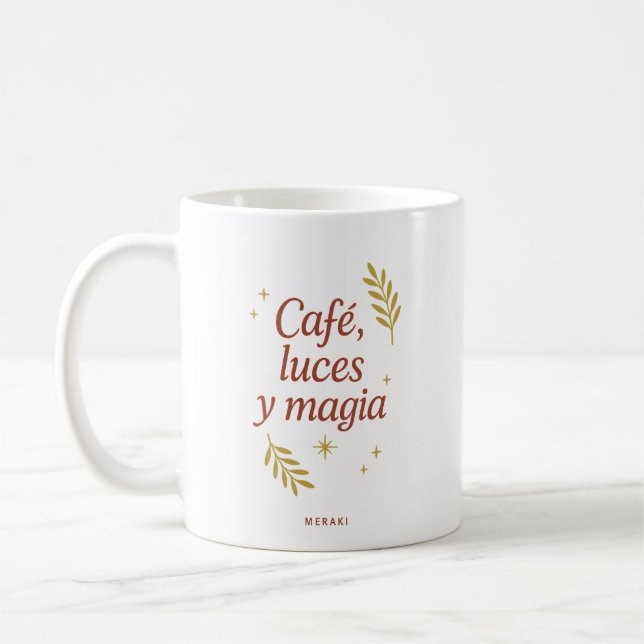 Café, Luces y Magia ✨ | Christmas Coffee Mug Desig Kaffeetasse (Links)