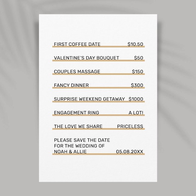 Café Menu Fun Unique Save the Date Invitation Einladung (Von Creator hochgeladen)