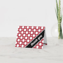 Cafe Merlot Red Assorted Polka Dot Danke Karte