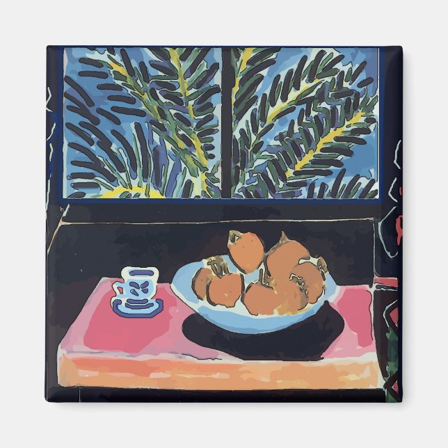 Café mit Orangen und Kaffee Magnet (Vorne)