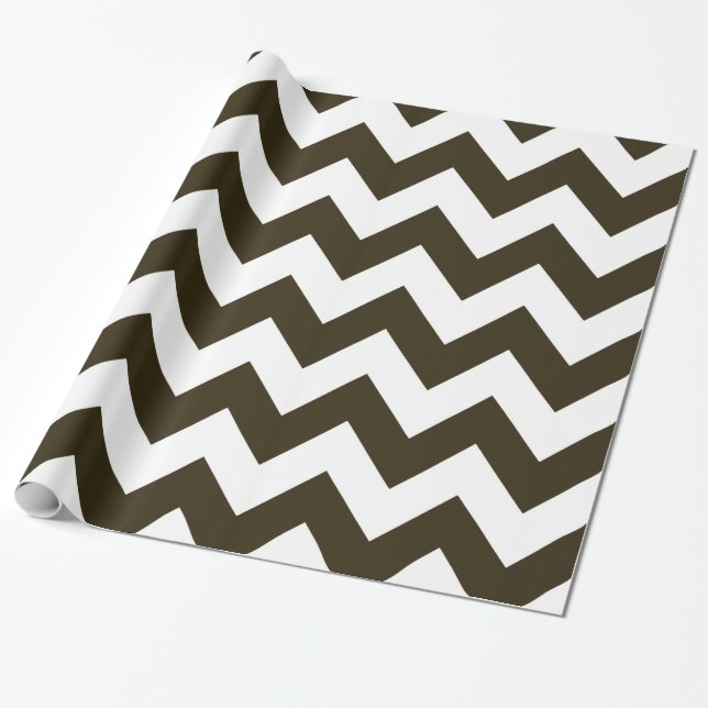 Café Mocha Neutral Chevrons Geschenkpapier (Ungerollt)