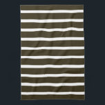 Café Mocha Neutrale Streifen Küchentuch<br><div class="desc">Horizontale Streifen in einer warmen,  neutralen Farbpalette.</div>