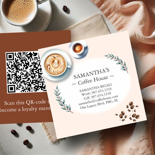 Café moderne Cartes de visite professionnels (Coffee house business cards )