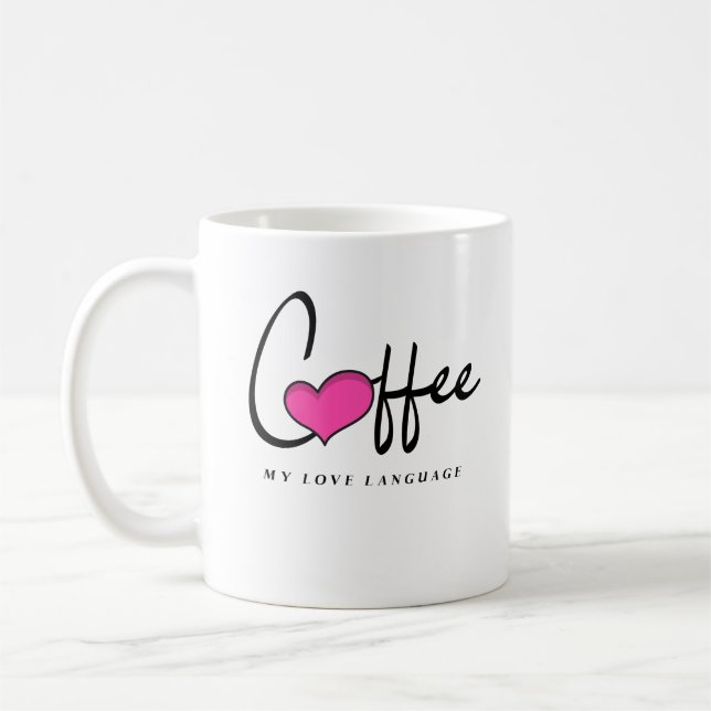 Café : Mon Amour Langue Mug (Gauche)