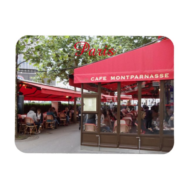 Cafe Montparnasse, Paris Flexible Foto Magnet (Horizontal)