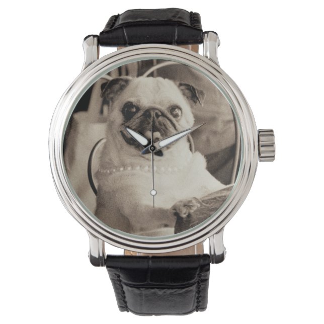 Café Mops Armbanduhr (Vorderseite)