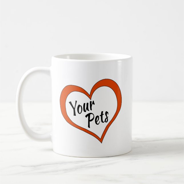 Café Mug Aimez votre animal de compagnie design (Gauche)
