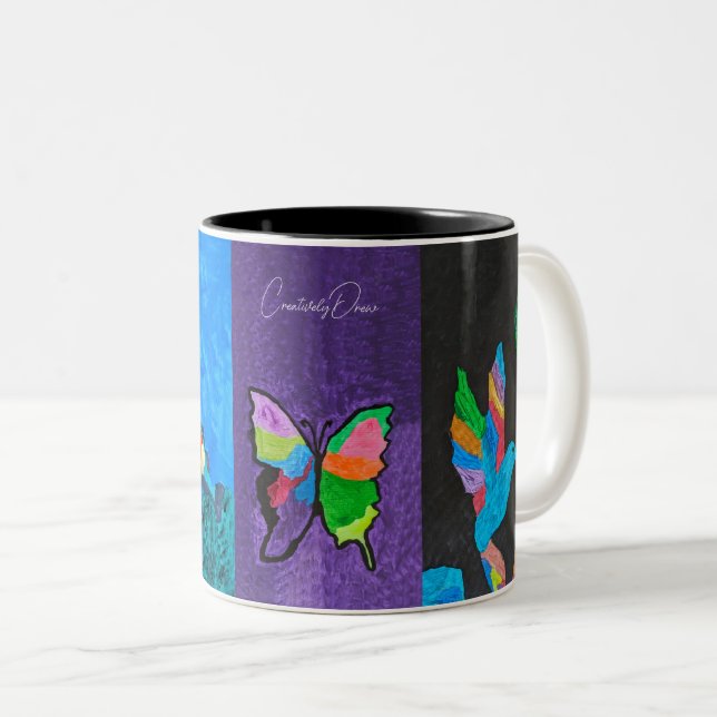 Café Mug avec l'illustration préférée CreativeDrew (Devant droit)