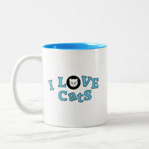 Café Mug I Love Chats Design mignon