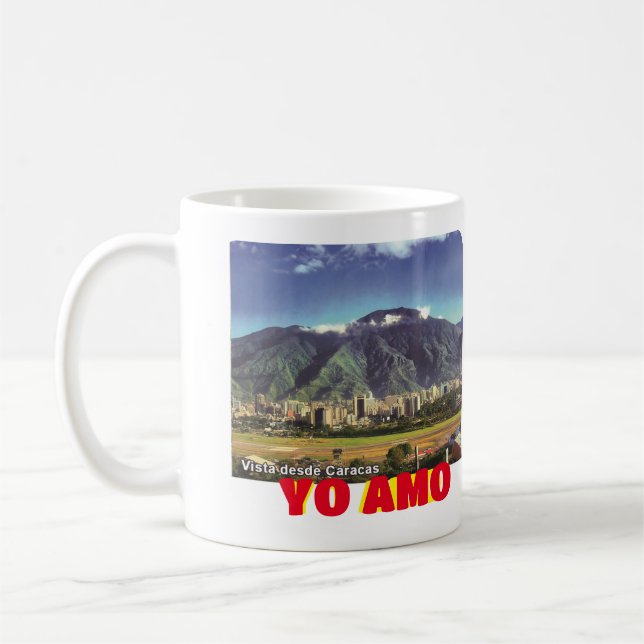 Café mug I love Venezuela, personnalisable (Gauche)