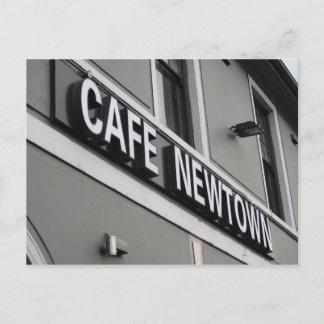 Café Newtown Sign Postcard Postkarte