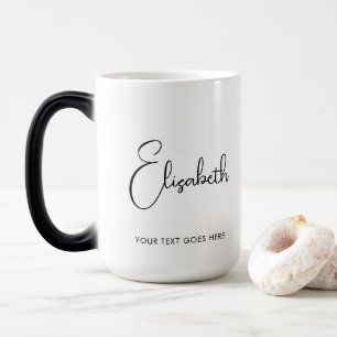 Café Noir Et Blanc Tasse Votre Typographie Nom