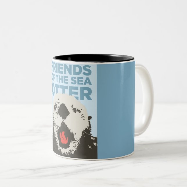 Café-Otter Zweifarbige Tasse (VorderseiteRechts)