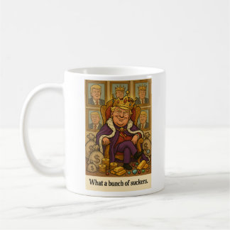 Café ou tasse de thé avec le roi Trump montrant so