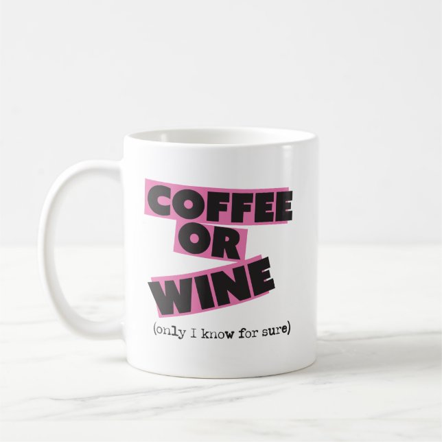 Café ou vin ? Mug (Gauche)