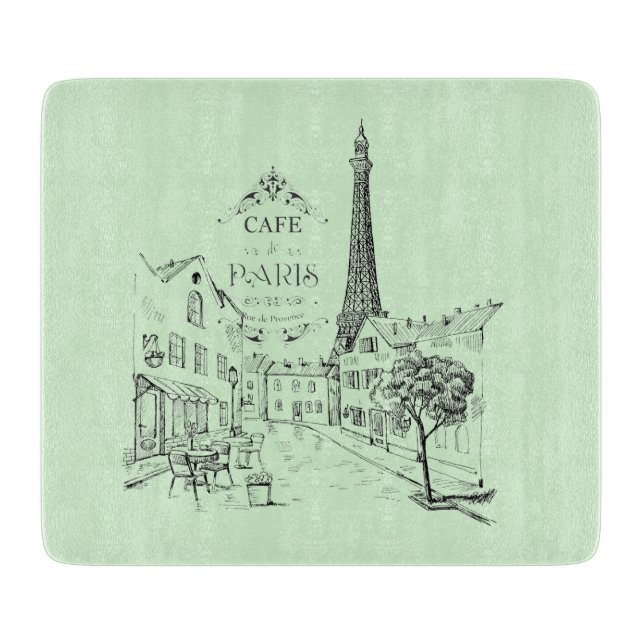 Café Paris Cutting Board Schneidebrett (Vorderseite)