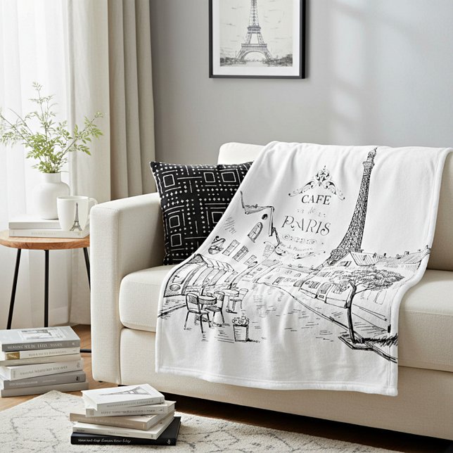 Café Paris Fleecedecke (Von Creator hochgeladen)
