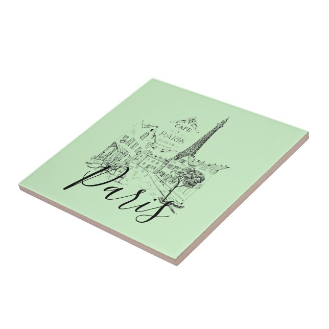 Café Paris Keramik Tile Fliese (Seite)