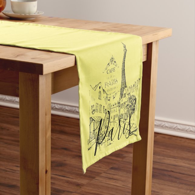 Café Paris Kurz Table Runner Kurzer Tischläufer (Beispiel)