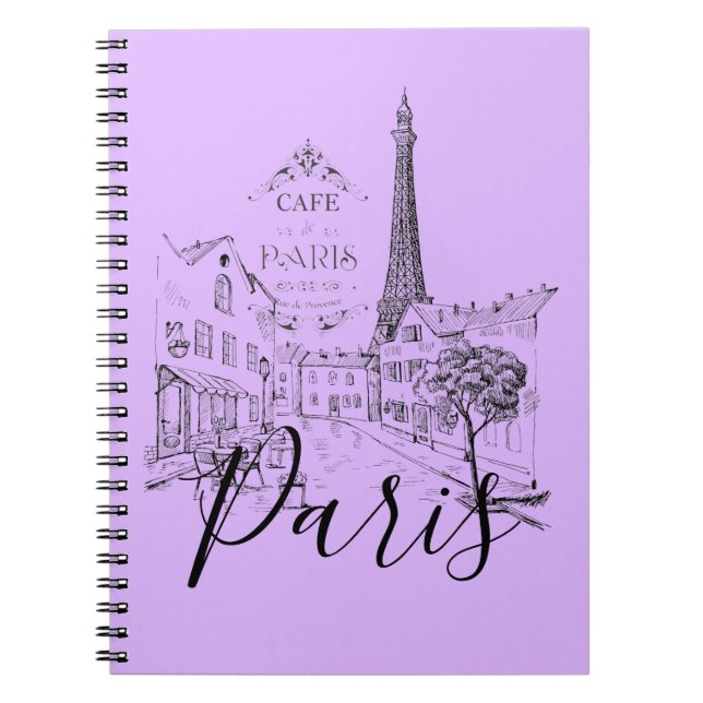 Café Paris Notebook Notizblock (Vorderseite)