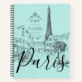 Café Paris Notebook Notizbuch