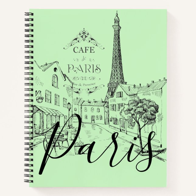 Cafe Paris Notizbuch (Vorderseite)
