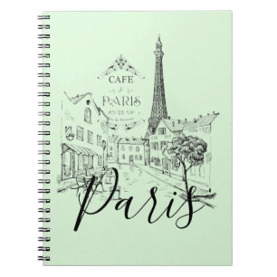 Cafe Paris Notizbuch Notizblock