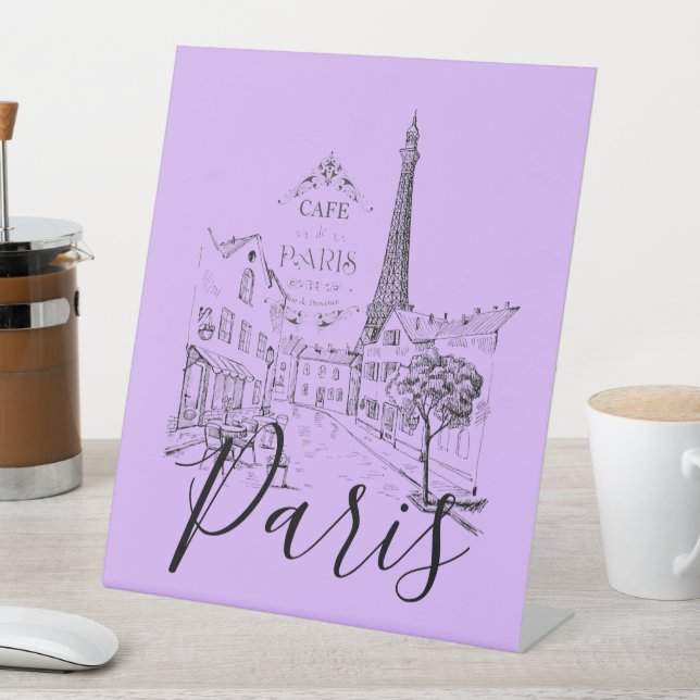 Café Paris Pedestal Sign Sockelschild (In Situ)