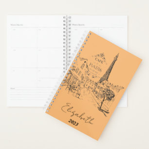Cafe Paris personalisiert, benutzerdefiniertes Jah Planer