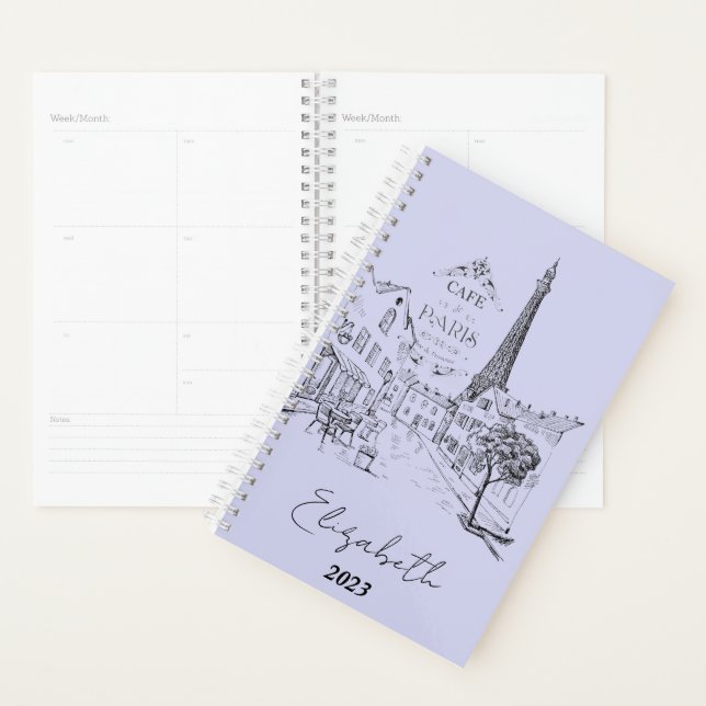 Cafe Paris personnalisé, année personnalisée (Devant avec enveloppe)