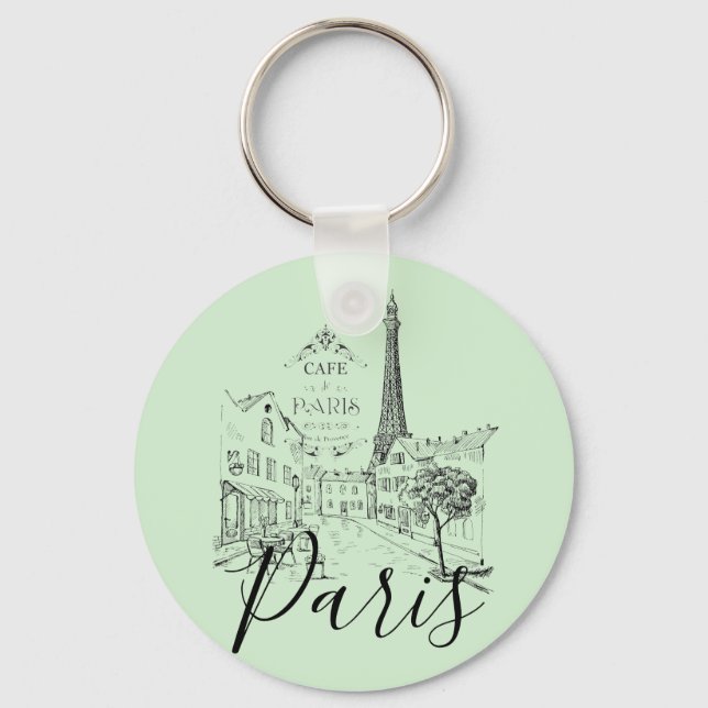 Café Paris Schlüsselanhänger (Vorderseite)