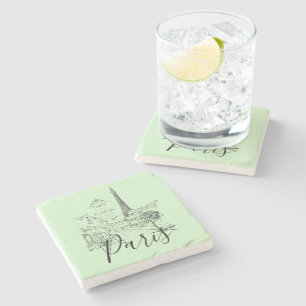 Café Paris Stone Untersetzer