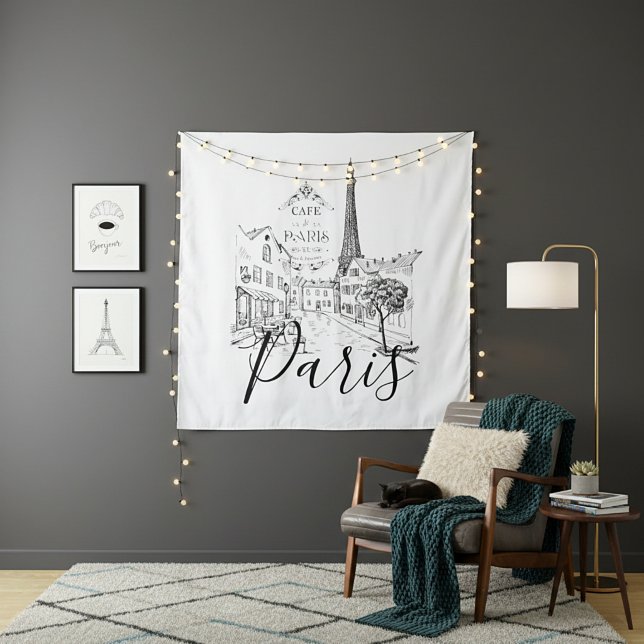 Café Paris Wandteppich (Von Creator hochgeladen)