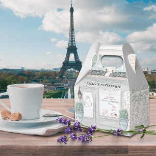 Café Patisserie Gray Favor Box Geschenkschachtel