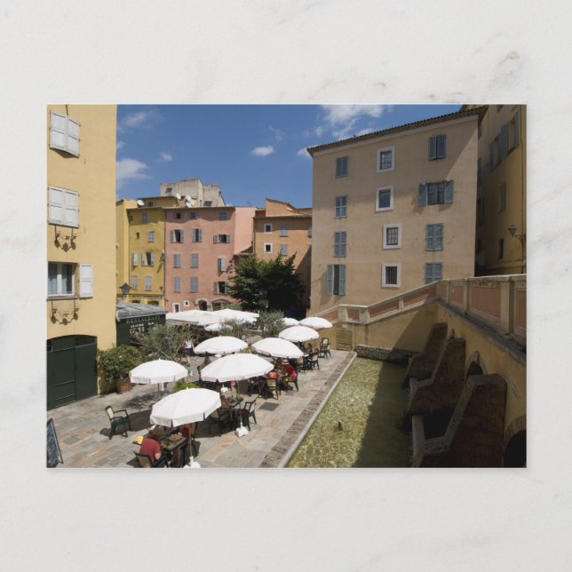 Café, Place de l'Eveche, Grasse, Postkarte (Vorderseite)