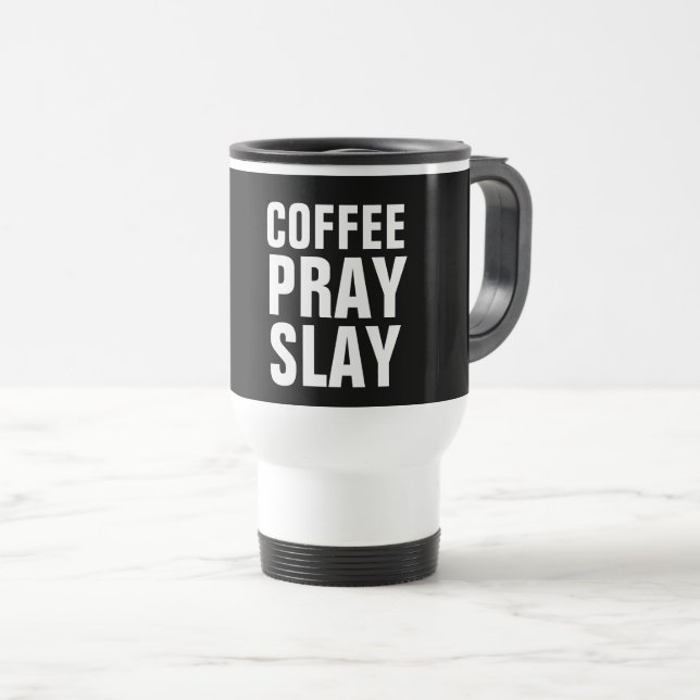 CAFÉ PRAY SLAY tasses (Devant droit)