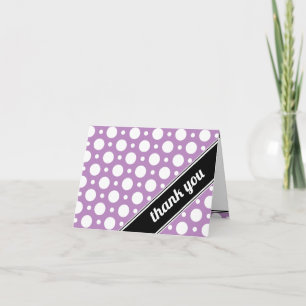 Café Purple Assorti Polka Dot Carte de remerciemen