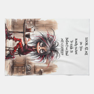 Café Quirky Lady Risque It Serviettes De Cuisine