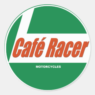 Café Racer Motorräder Runder Aufkleber