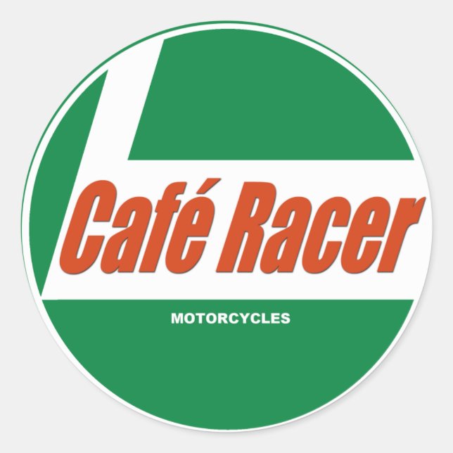 Café Racer Motorräder Runder Aufkleber (Vorderseite)