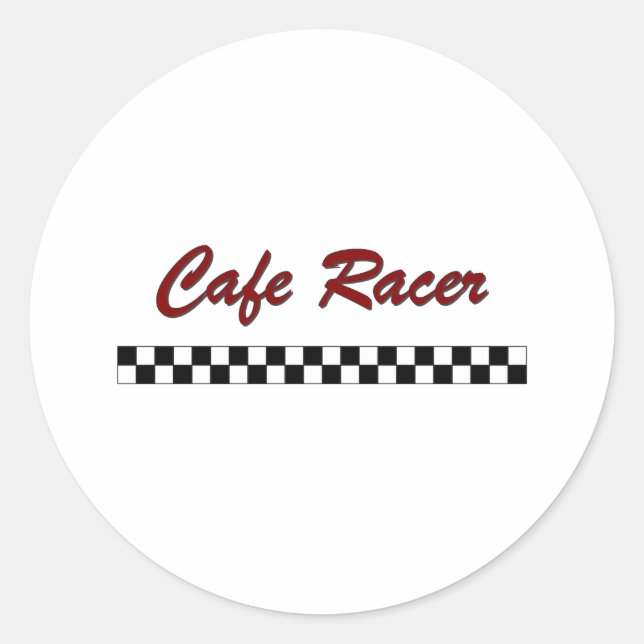 Cafe Racer Runder Aufkleber (Vorderseite)