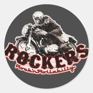 Cafe Racer Runder Aufkleber