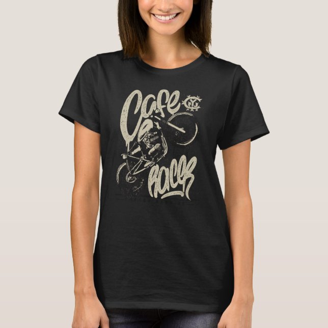 Café-Renner Vintages Motorrad T-Shirt (Vorderseite)
