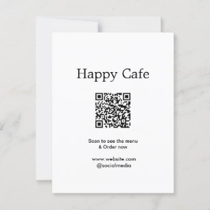 Cafe Restaurant Scan zu sehen Menü Bestellung QR H Postkarte