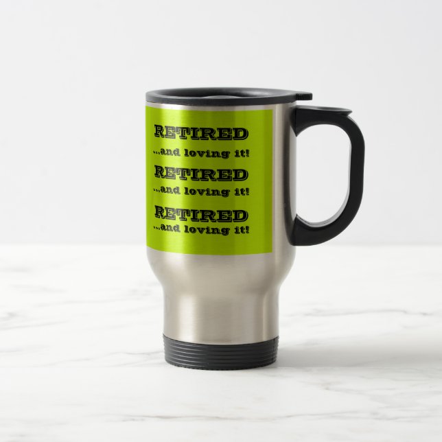 Café retraité et l'aimer Café ou Thé Customisé Mug (Droit)