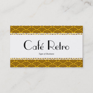 Café Retro (Scalloped) - Muster für Fischfang Visitenkarte