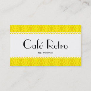 Café Retro (Scalloped) - Muster für Fischfang Visitenkarte