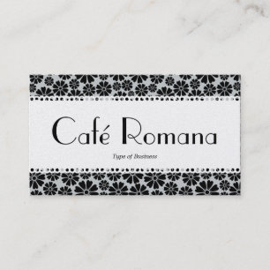 Café Romana (Scalloped) Blumenmuster (Gold) Visitenkarte